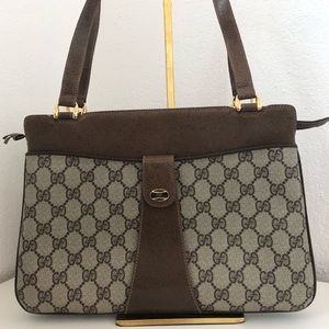 Vintage GUCCI shoulder bag in coated canvas